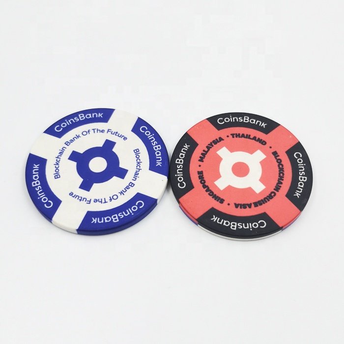 Wholesale custom ABS plastic poker chip style golf ball markers ceramic poker chip