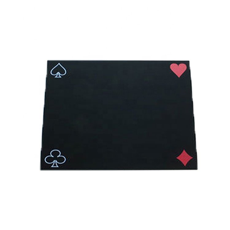 New Custom natural Rubber Poker Play Mat square shape 4 players poker table mat mahjong table sound dampening pad