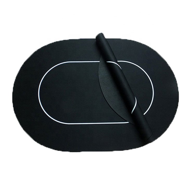 New Custom natural Rubber Poker Play Mat square shape 4 players poker table mat mahjong table sound dampening pad