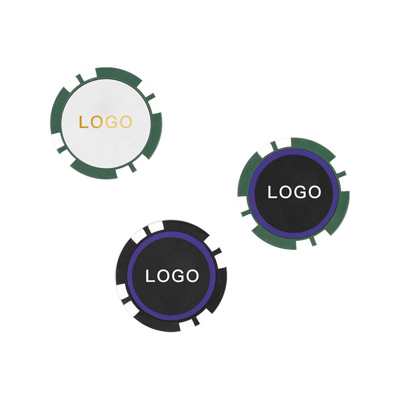 Golf Manufacturer Custom Accessories Metal Poker Chip Golf Ball Markers OEM Offset Printing any Logo 1PCS/OPP Bag 40mm*3.3mm