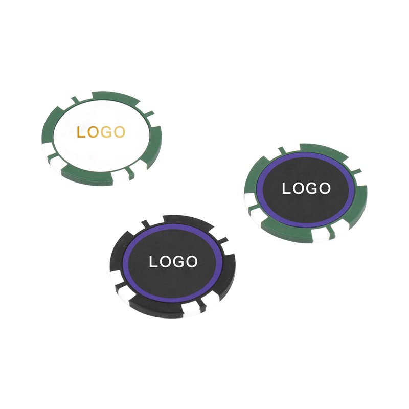 Golf Manufacturer Custom Accessories Metal Poker Chip Golf Ball Markers OEM Offset Printing any Logo 1PCS/OPP Bag 40mm*3.3mm