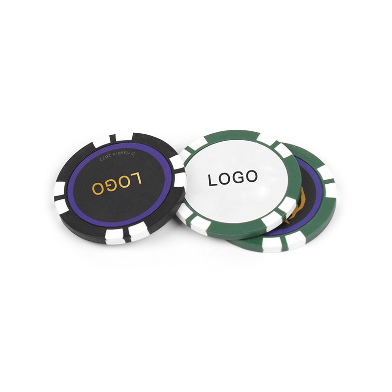 Golf Manufacturer Custom Accessories Metal Poker Chip Golf Ball Markers OEM Offset Printing any Logo 1PCS/OPP Bag 40mm*3.3mm