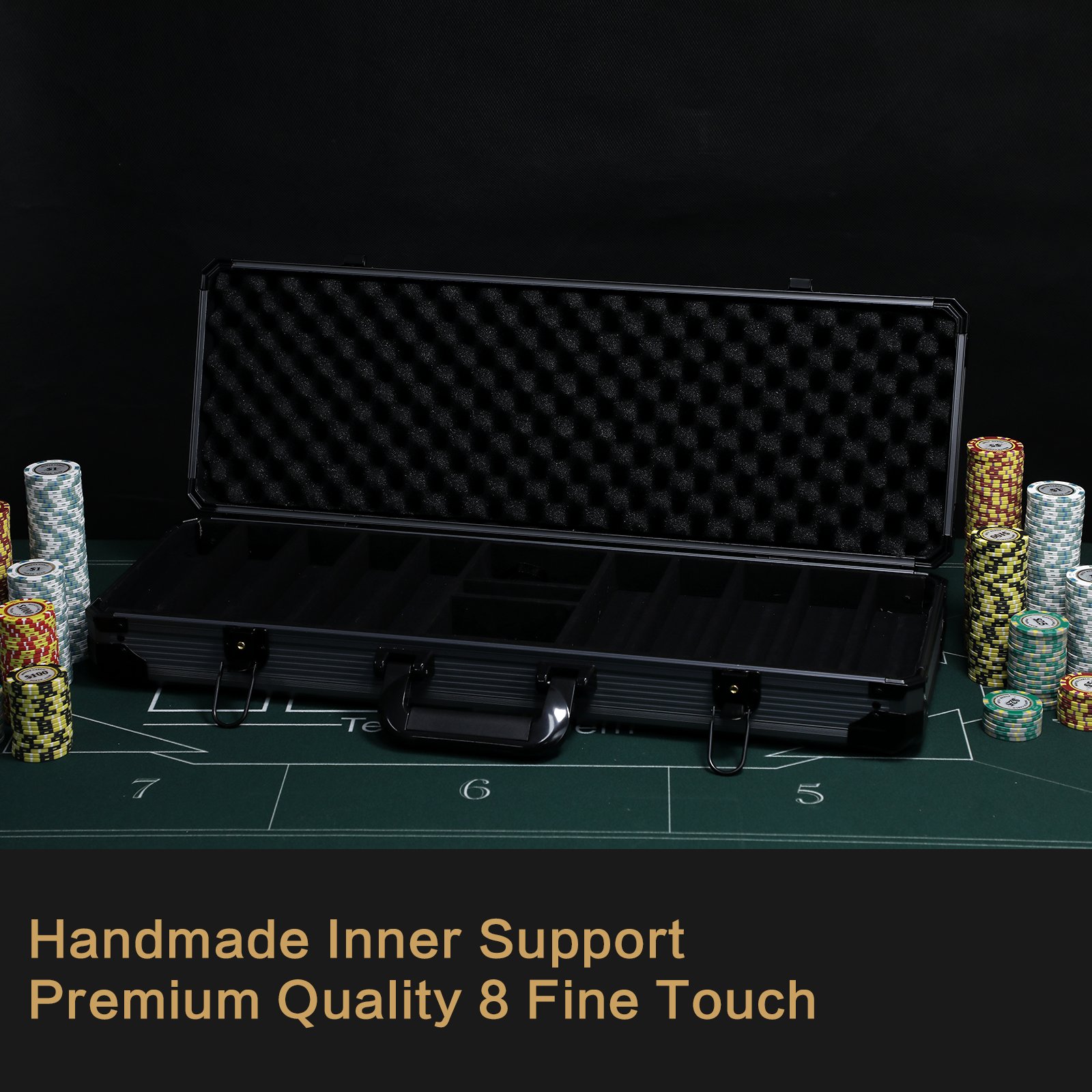 Custom Poker Chip Case Wholesale Thickened aluminum box Casino Game Accessory 300/500pcs Poker Chips Box