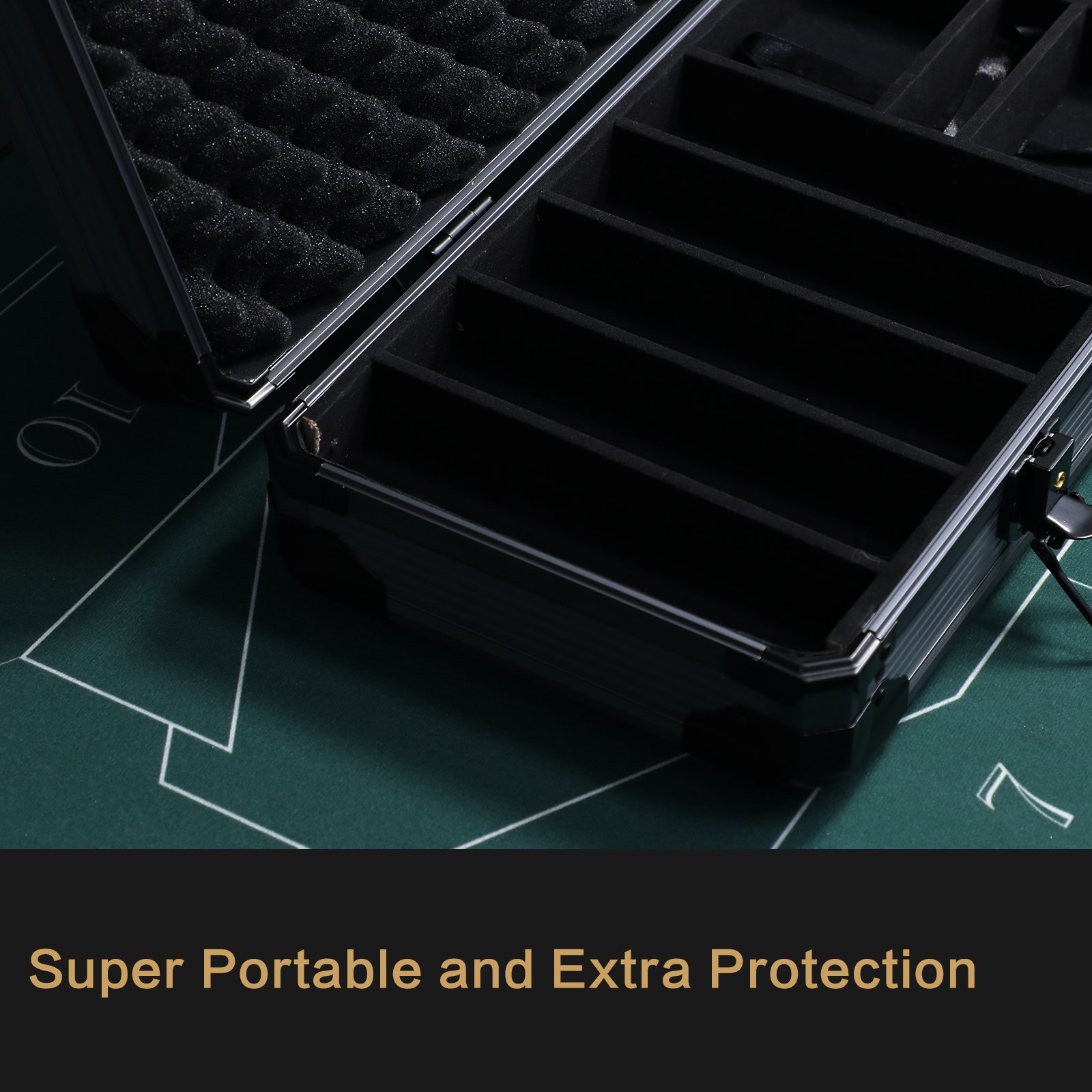 Custom Poker Chip Case Wholesale Thickened aluminum box Casino Game Accessory 300/500pcs Poker Chips Box