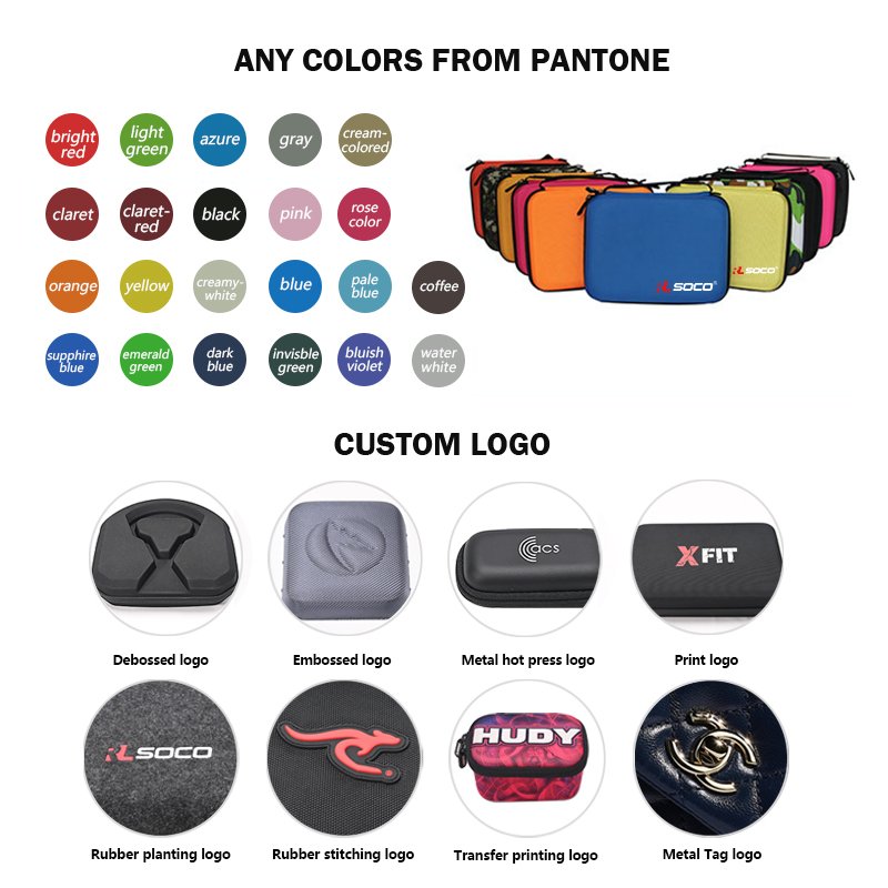 RLSOCO OEM&ODM Professional Manufacturer Customize Size Logo Colors EVA Hard 1000 Poker Chip Case