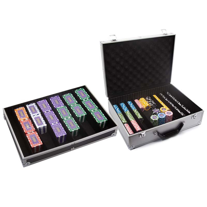 Fancy poker chip set Deluxe Poker Chip Game Set with luxury box gaming poker chip set
