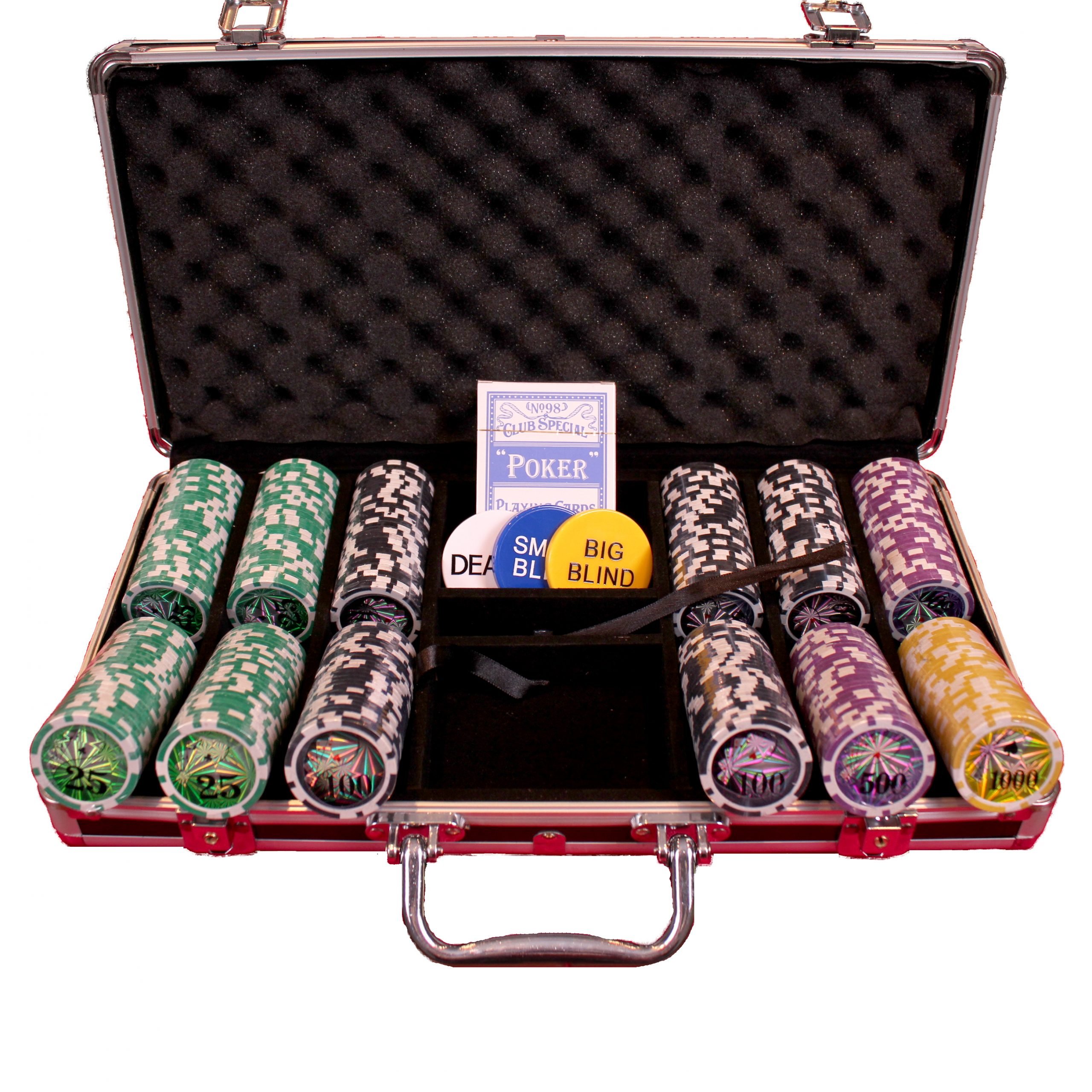 Customized Design Available Aluminum Carrying Case Poker Set 300 Chips Aluminum Case Poker