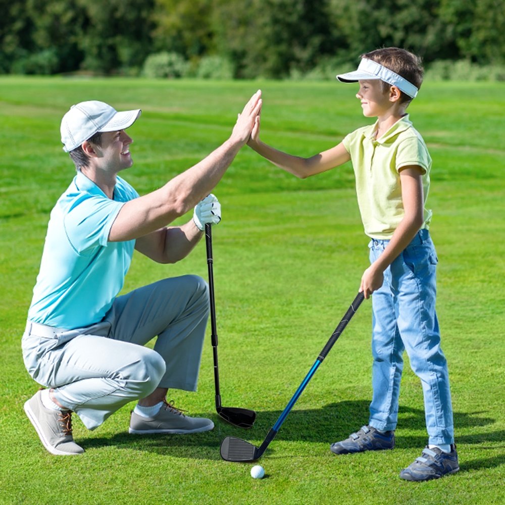 Outdoor TPE Grip Golf Wedge Three Section Adjustable Clubs Golf Telescopic Chipper for Children Adults Chipping Training