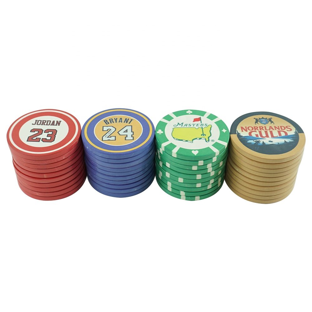 Hot sale augusta masters poker chip ball marker 10g chips ceramic 39mm tournament custom logo accept with no moq for table games