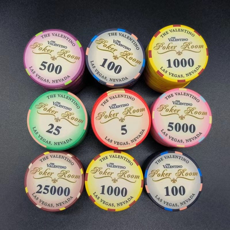 Ceramic Custom Printed Logo Cheap Poker Chips Wholesale