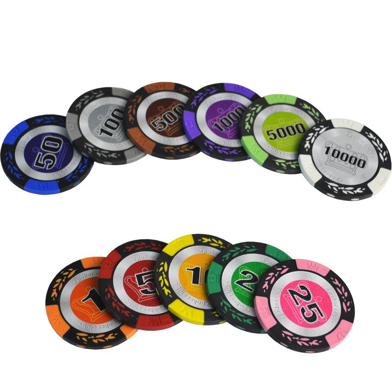 40 mm crown wsop blank poker chip set oversized rounders low price casino mini jetton numbers paulson poker chips