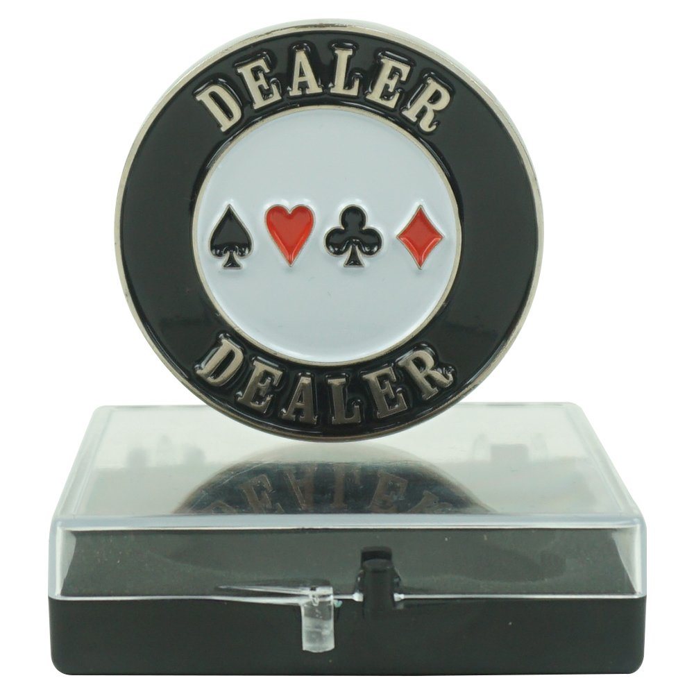 1PC 55mm Metal Dealer Button Chips caisno poker tournament Souvenir Coins Pressure Card