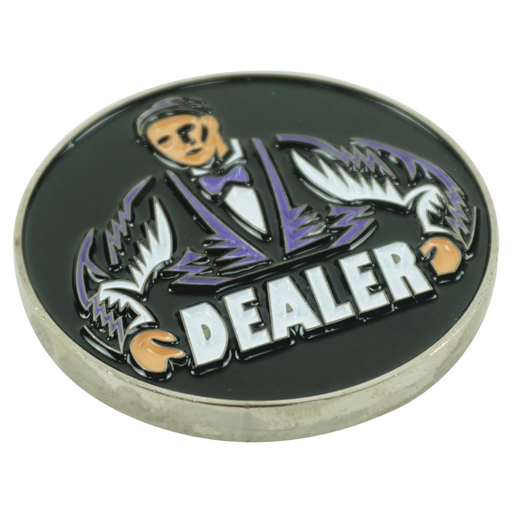 1PC 55mm Metal Dealer Button Chips caisno poker tournament Souvenir Coins Pressure Card