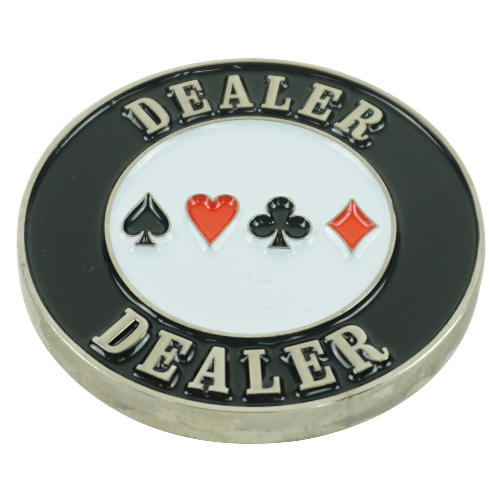 1PC 55mm Metal Dealer Button Chips caisno poker tournament Souvenir Coins Pressure Card