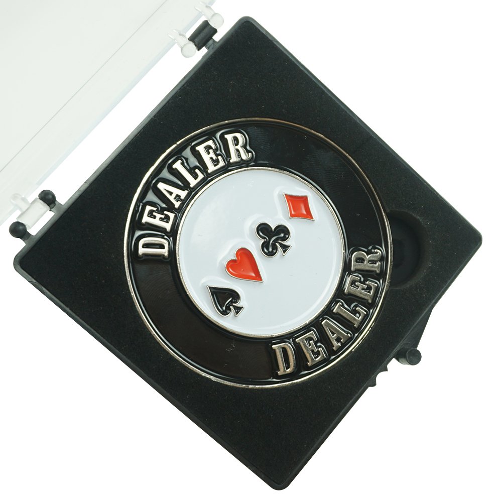 1PC 55mm Metal Dealer Button Chips caisno poker tournament Souvenir Coins Pressure Card