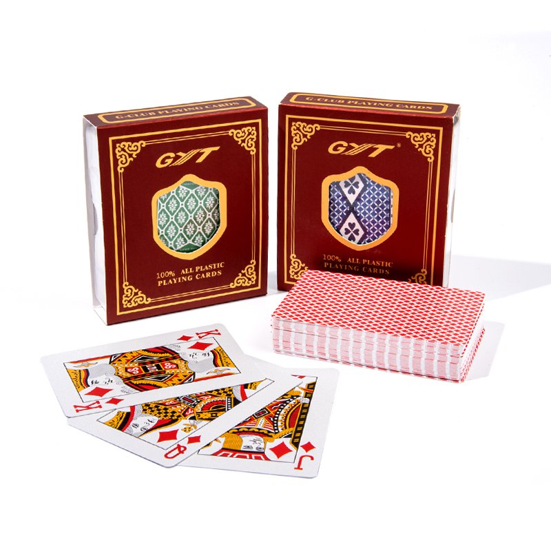 High Quality Playing Card PVC Waterproof Material Black Jack chips Factory Custom Printed Poker
