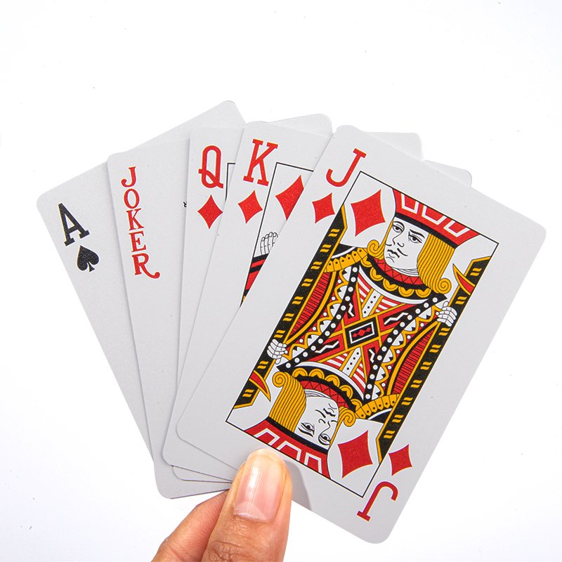 High Quality Playing Card PVC Waterproof Material Black Jack chips Factory Custom Printed Poker