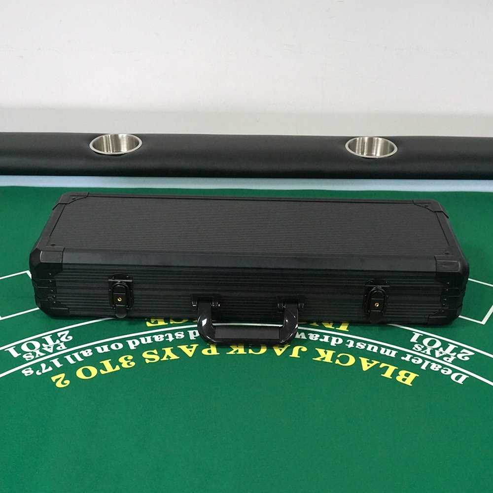 Wholesale Casino Poker Room Poker Chip Sets luxury Custom 500 pc 39mm Ceramic Chips dealer Playing Cards In Black Case