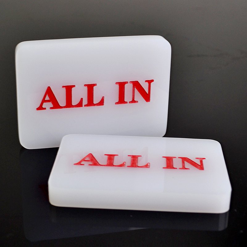 Factory supply Acrylic Pressing casino series Black and white double-sided Poker Cards Guard Poker Button-Peach Heart Dealer
