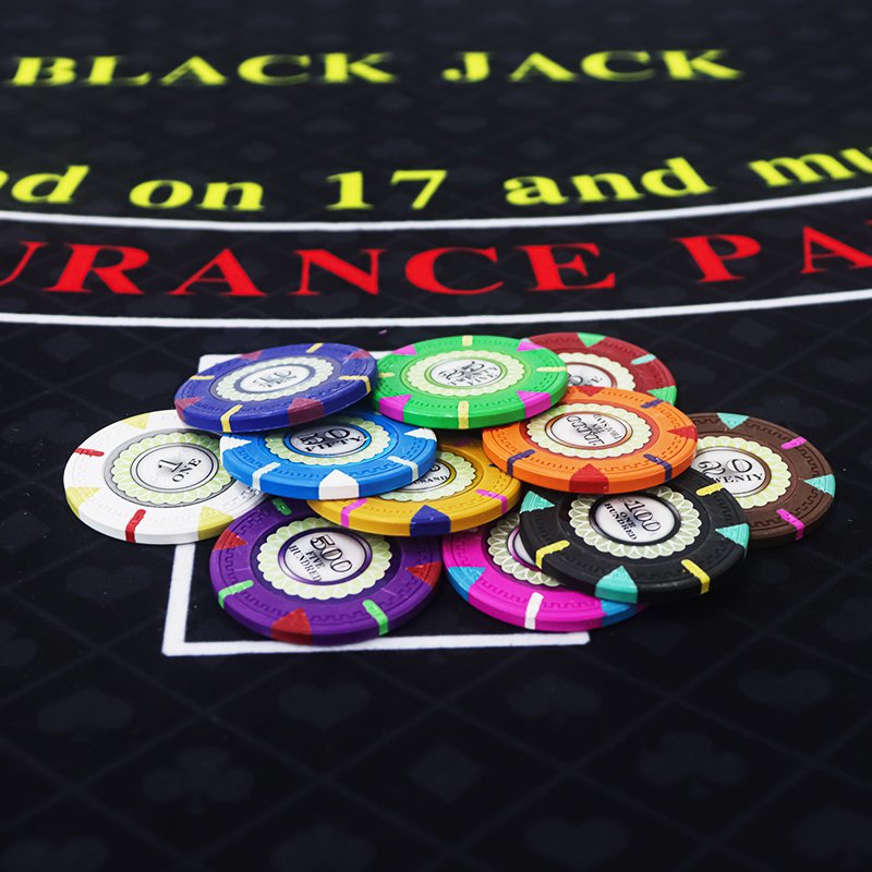 40mm Clay Poker Chips Coin Texas Hold'em Blackjack Poker table Casino Gambling Game Token