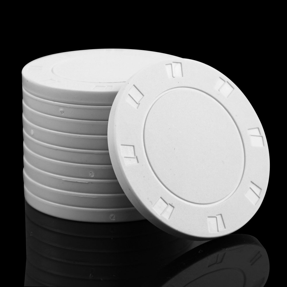 39mm White Blank Sublimation Ceramic Poker Chips With Your Premium Own Designs Custom Clay Poker Coins Manufacturer