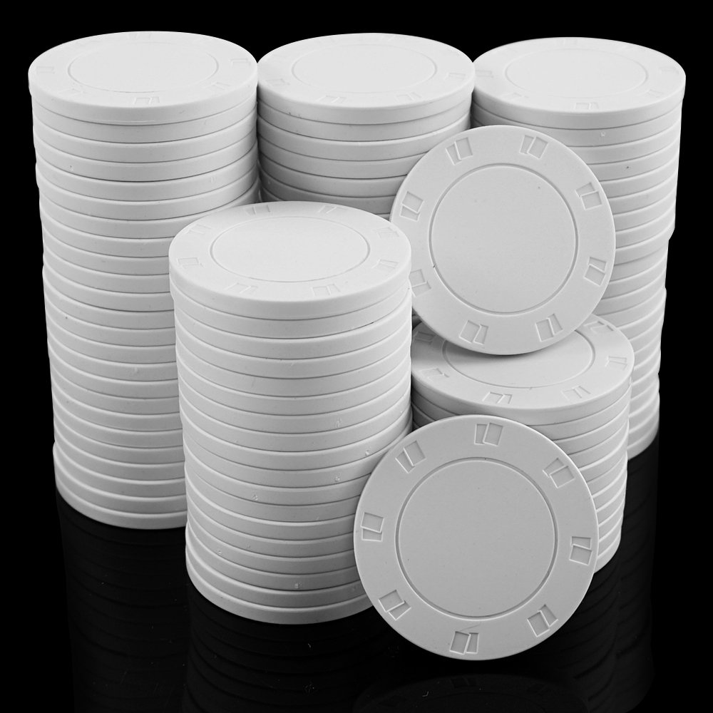 39mm White Blank Sublimation Ceramic Poker Chips With Your Premium Own Designs Custom Clay Poker Coins Manufacturer