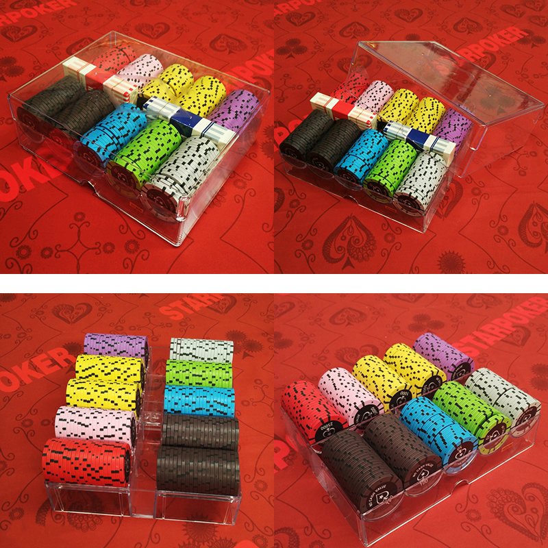 High quality custom thickened casino 200-piece poker chip box poker chip tray