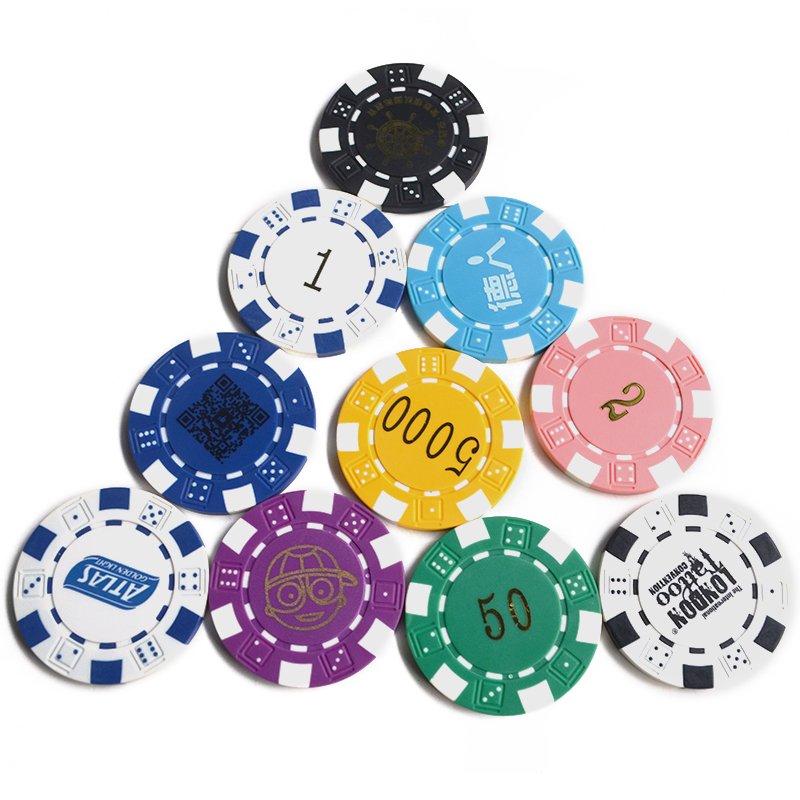 Custom Logo 43mm Golf Club Ceramic Poker Chip Golf Ball Marker Poker Chip Custom Clay