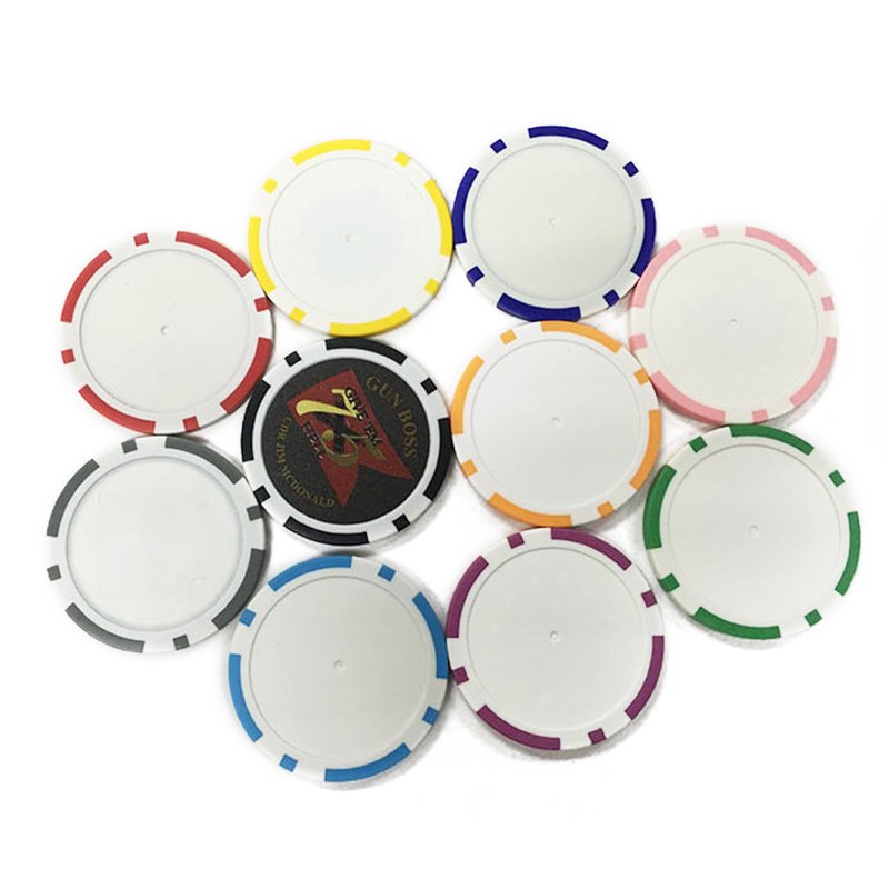 Custom Logo 43mm Golf Club Ceramic Poker Chip Golf Ball Marker Poker Chip Custom Clay