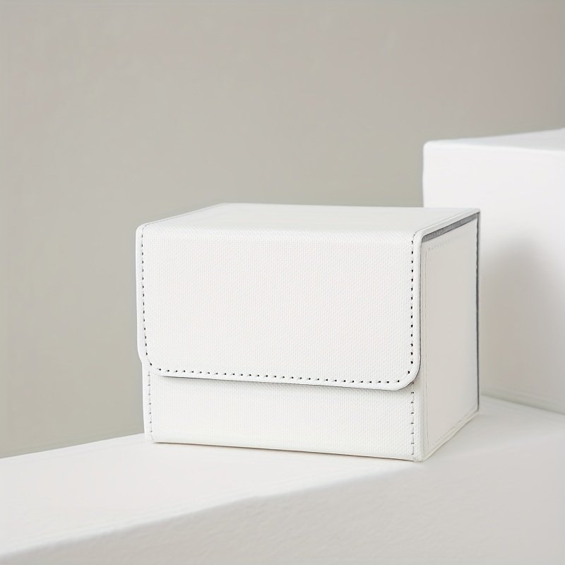 100+Capacity Premium PU Leather Card Deck Box - Magnetic Closure, Rectangle Shape, Durable Storage for MTG TCG and Trading Cards