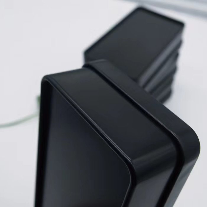 Stock Matte Black Square Box Hinged Stitch White Silver Pins Soap Condom Poker Package Rectangle Matte Black Tin Box