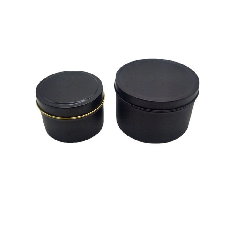 Custom small round tinplate round pot DIV candle pot flower tea candy gold packaging iron jewelry box aromatre storage tin box
