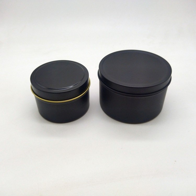 Custom small round tinplate round pot DIV candle pot flower tea candy gold packaging iron jewelry box aromatre storage tin box