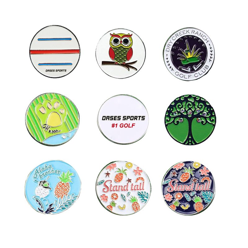 Custom Logo Printing ABS Plastic Poker Chip Golf Ball Marker