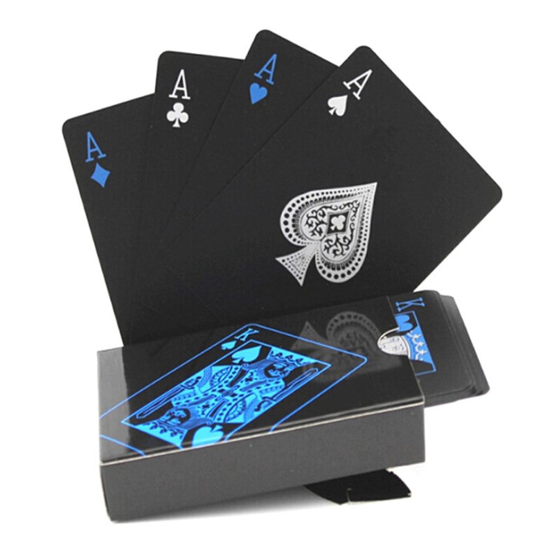 Wholesale Plastic Black Playing Card Hot Selling Print Poker Chip Set Custom Logo PVC Poker