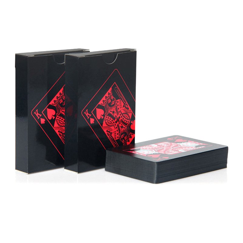 Wholesale Plastic Black Playing Card Hot Selling Print Poker Chip Set Custom Logo PVC Poker