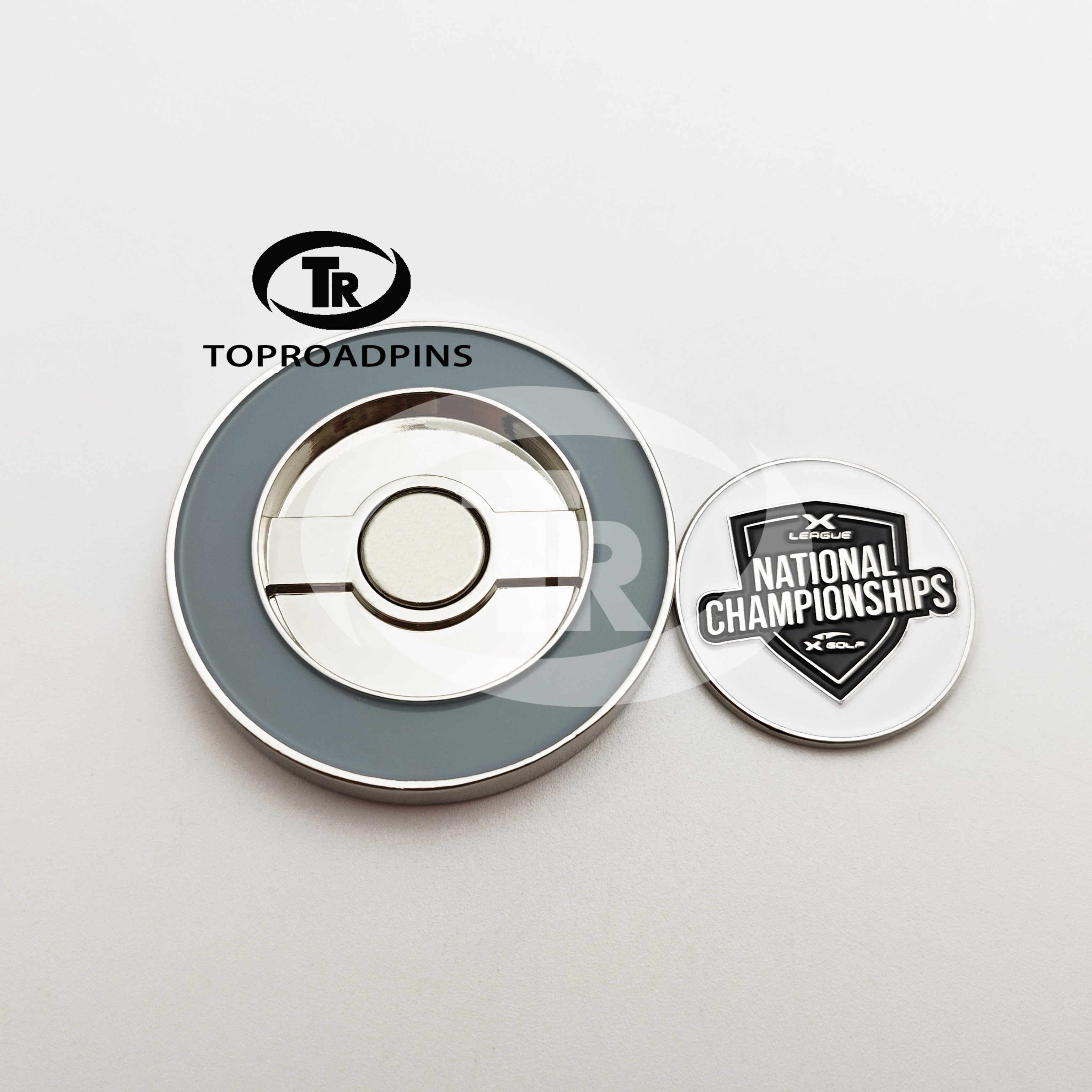 New Arrival Free Design Die Cutting Printing Promotional Wholesale Golf Ball Marker Poker Chip Style