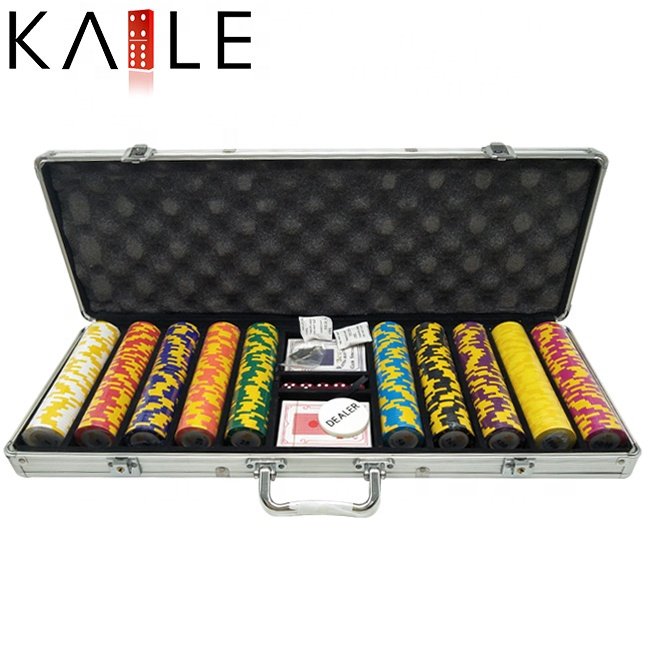 Clay Poker Chips set 500 Piece with Aluminium Box