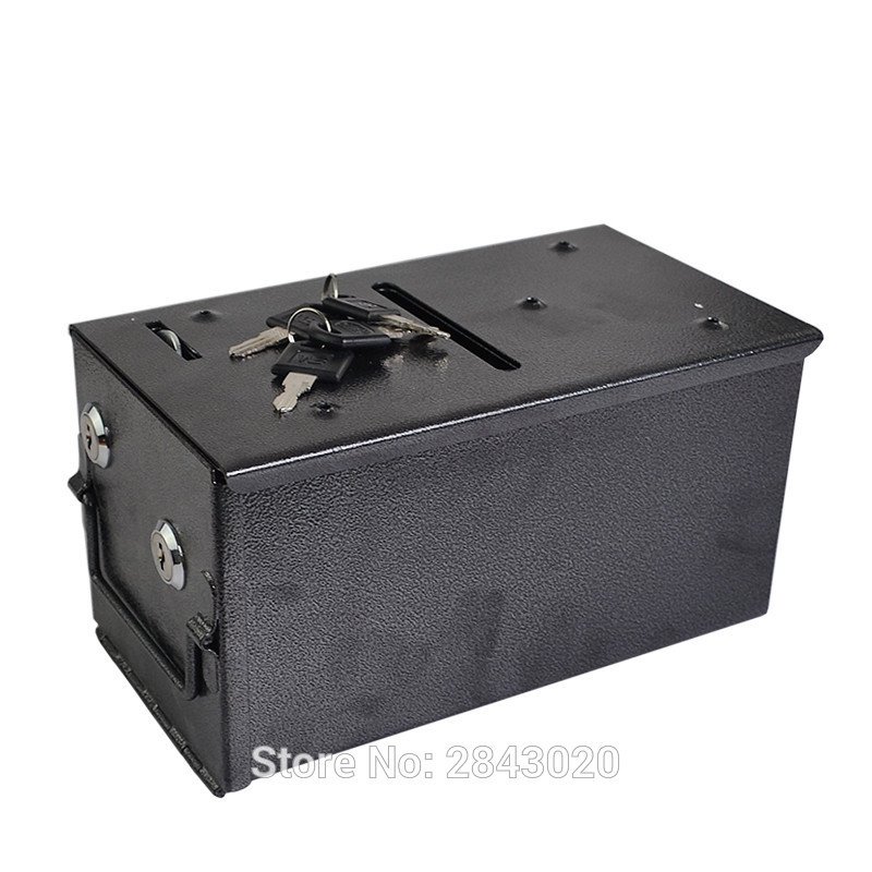 Metal Iron Safe Box Poker Chips Bank Double Security Money/chip Case Professional Coin Box