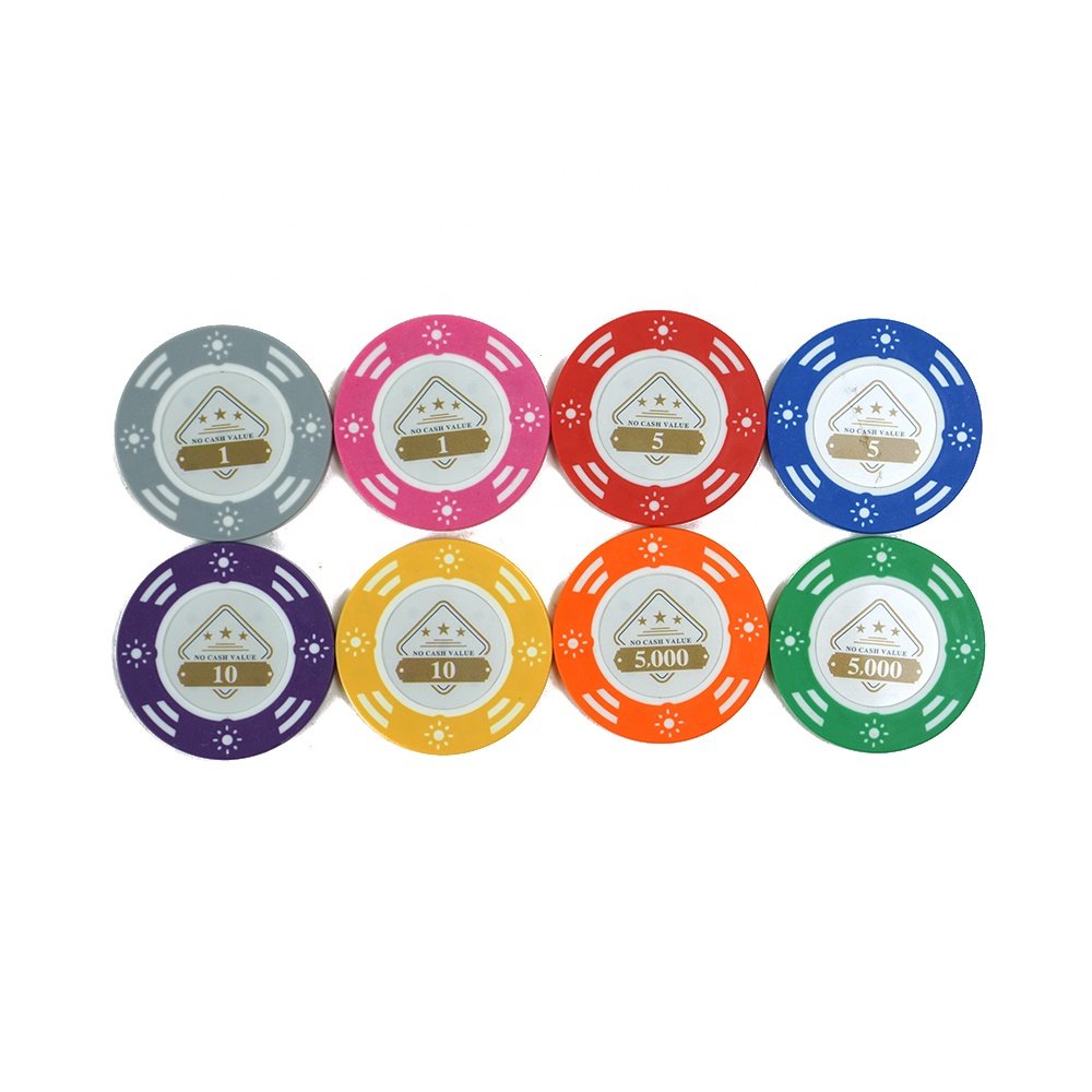 Custom Interchangeable Stickers RFID Plastic Composite Chips Large Casino Club Trackable Poker Chips