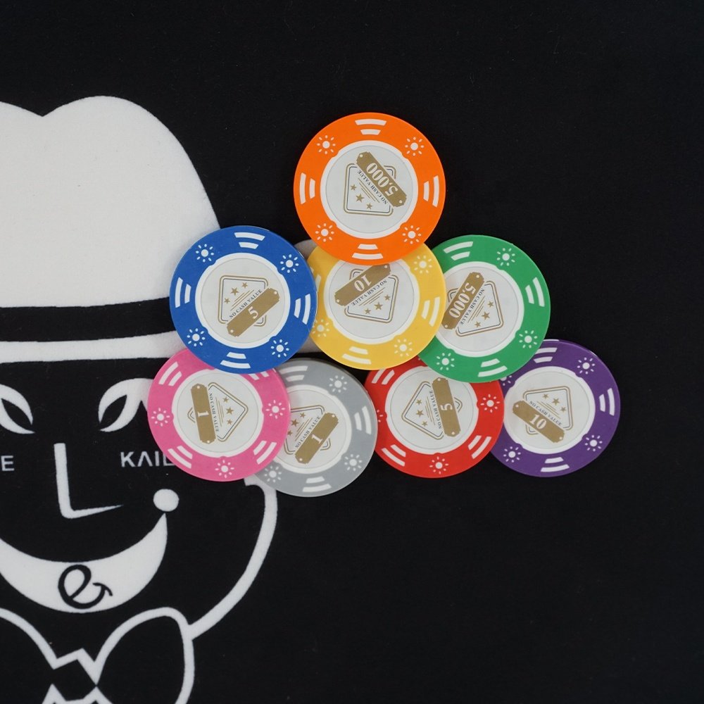 Custom Interchangeable Stickers RFID Plastic Composite Chips Large Casino Club Trackable Poker Chips