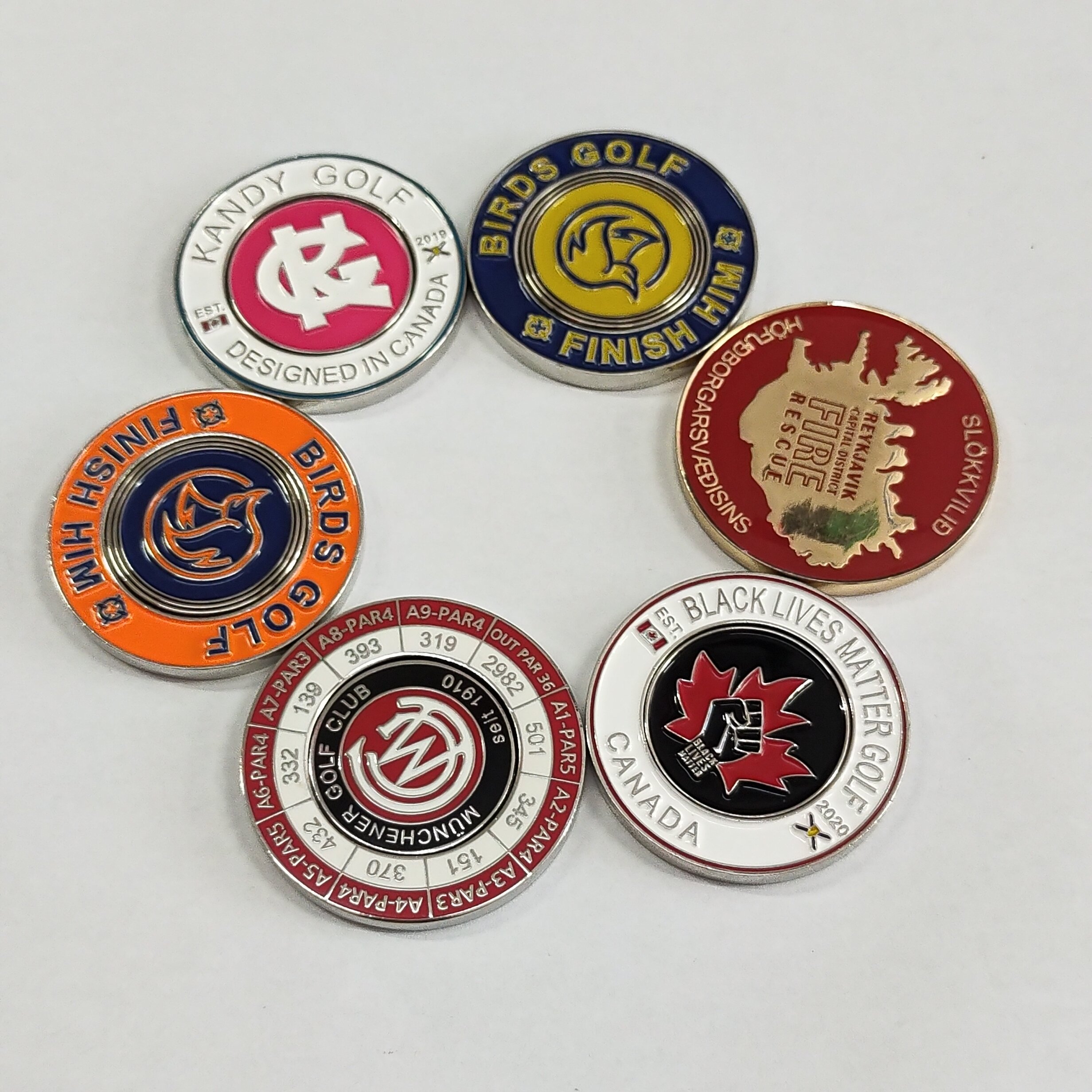 Manufacturer Custom Magnetic Golf Ball Marker Poker Chip Double Side Ball Marker Golf 2024