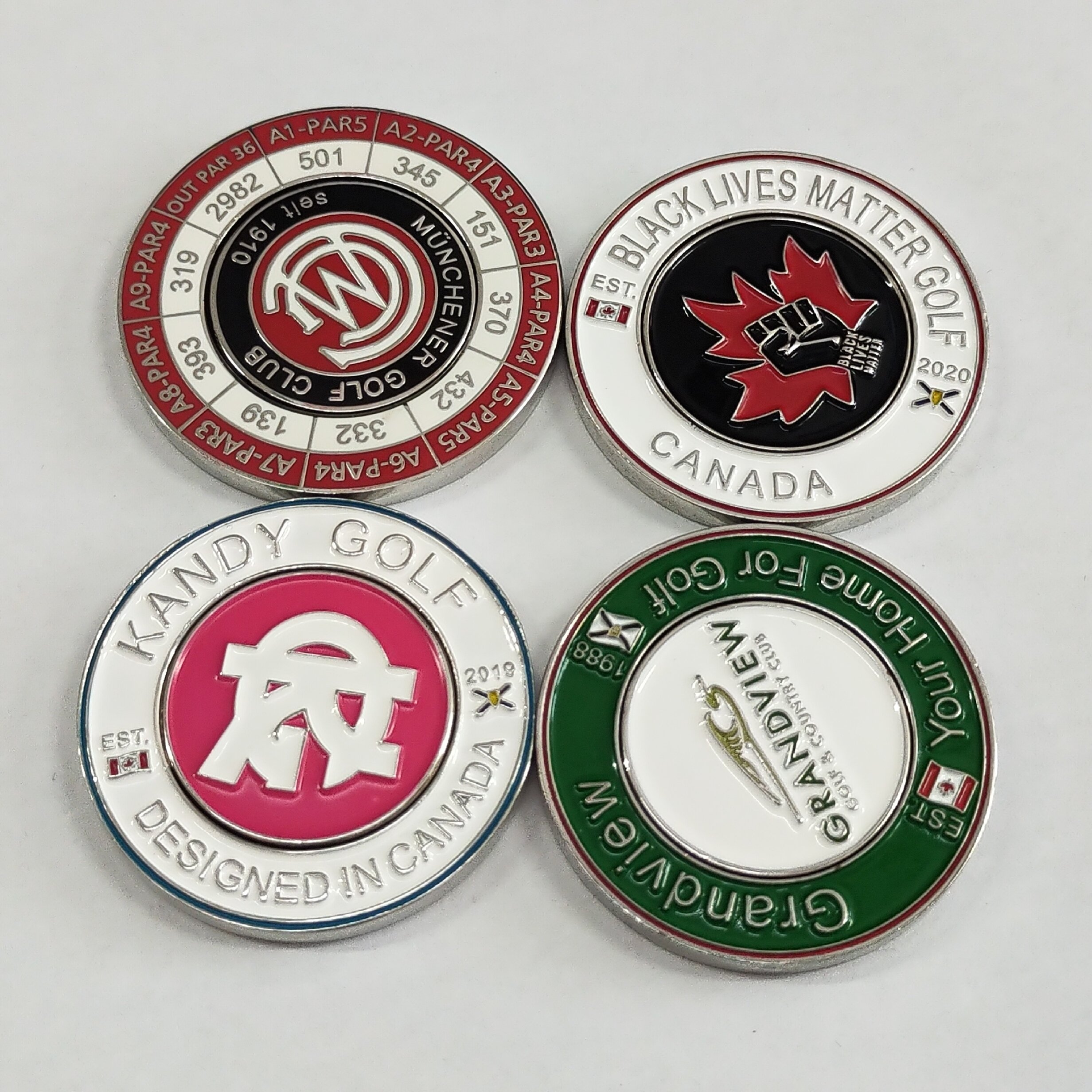 Manufacturer Custom Magnetic Golf Ball Marker Poker Chip Double Side Ball Marker Golf 2024