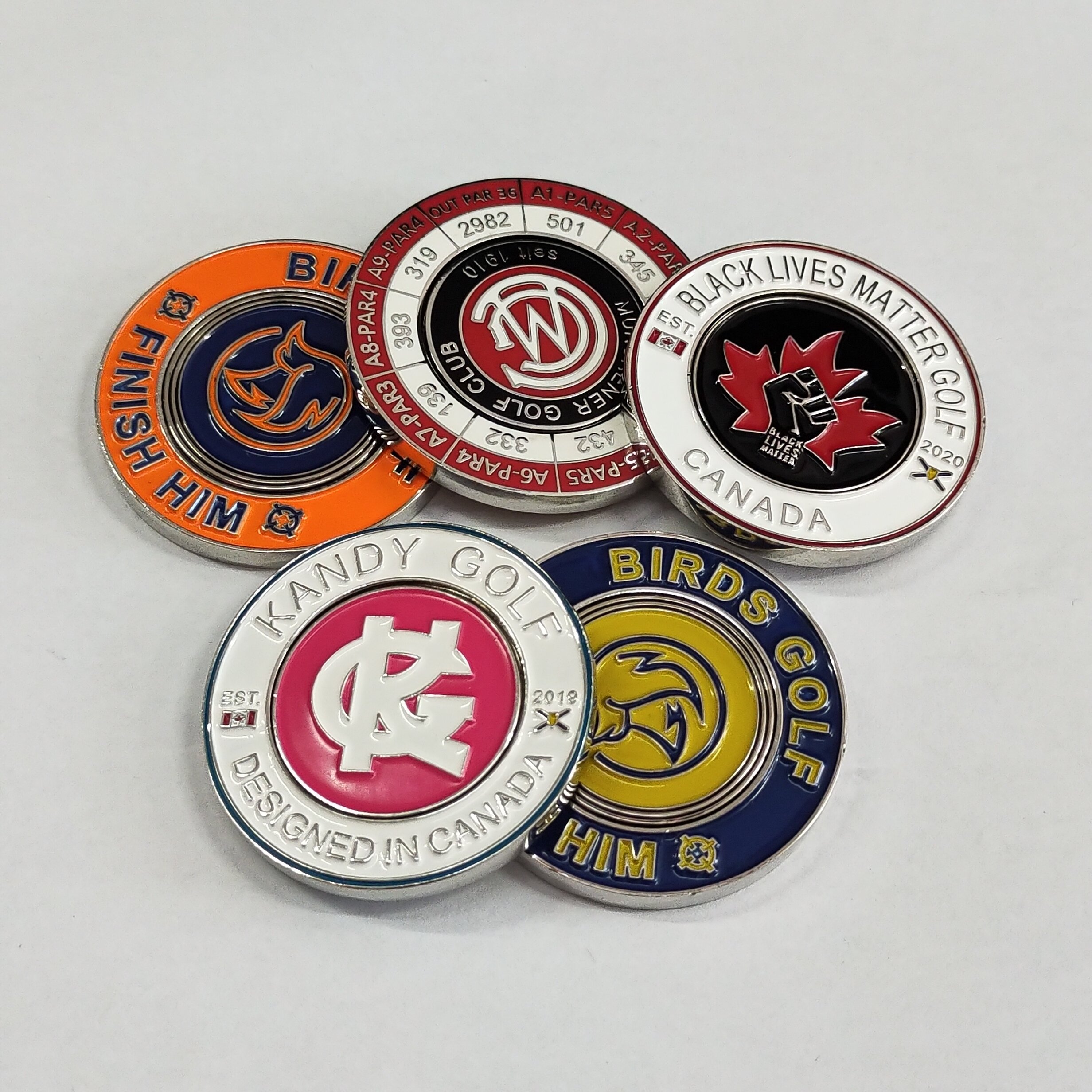 Manufacturer Custom Magnetic Golf Ball Marker Poker Chip Double Side Ball Marker Golf 2024