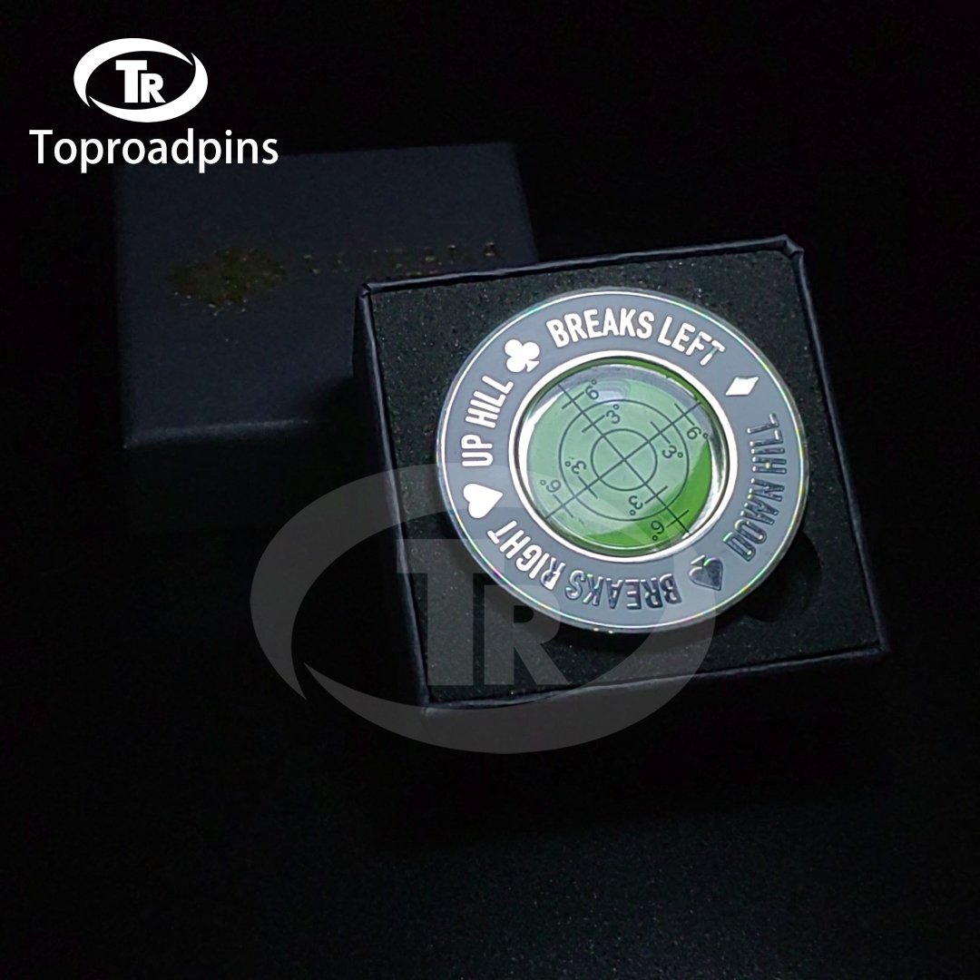 Golf Putting Aid Green Reader Magnetic Iron Golf Sports Poker Chip Ball Markers And Hat Clips Custom Golf Ball Marker