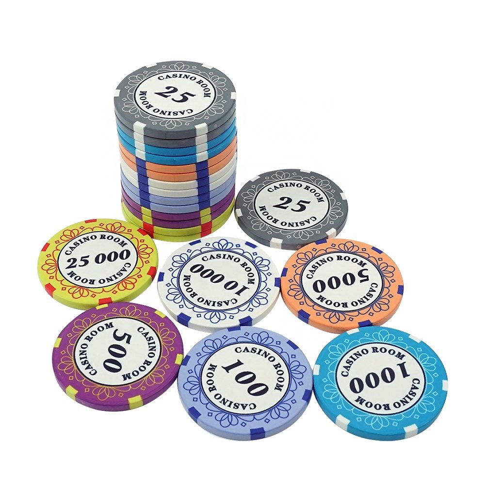 Casino grade 39mm ceramic poker chips ept custom logo design 10g from professional factory for other entertainment products