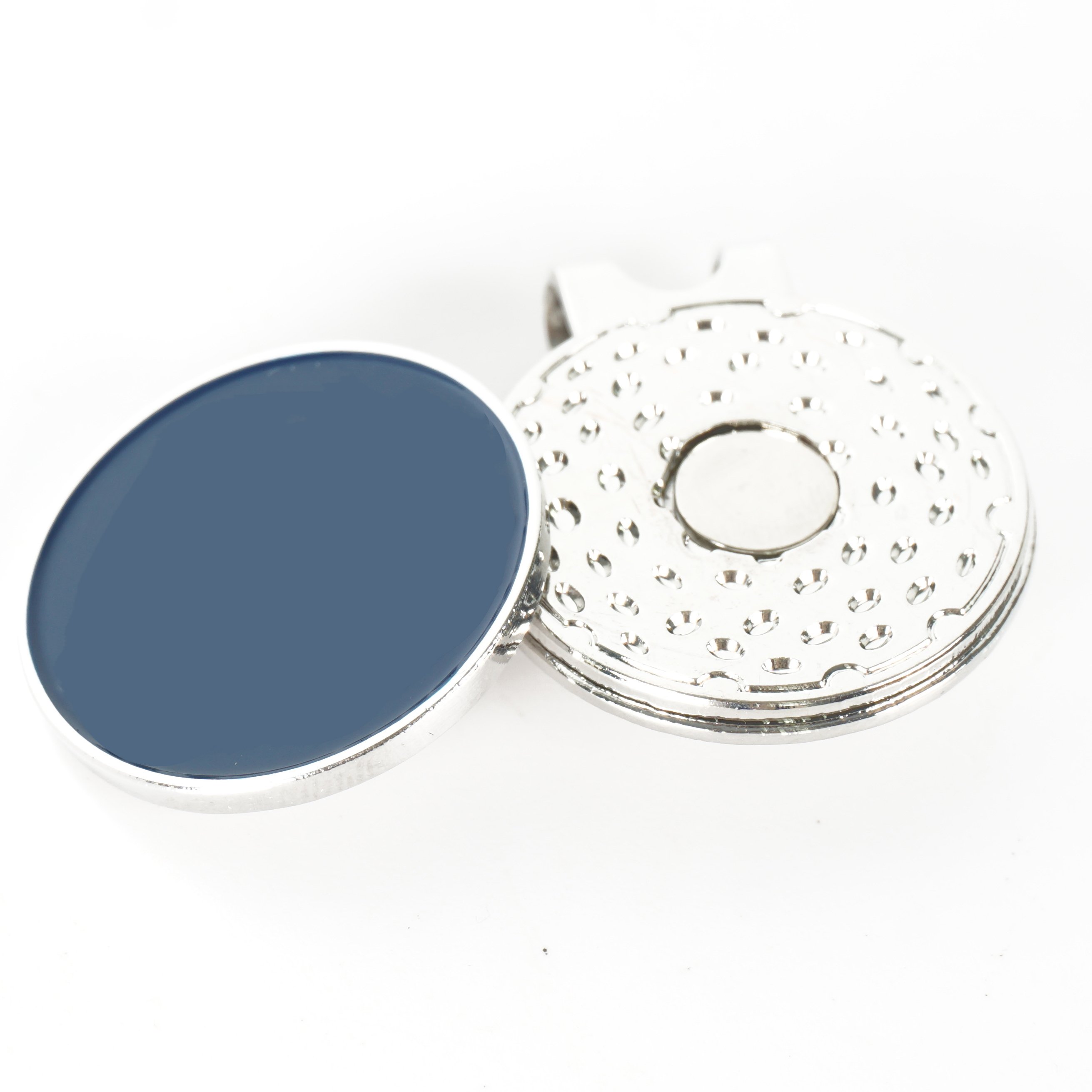 2 Sided Custom Logo Magnetic Poker Chip Sized Golf Ball Marker Stainless Aluminum Metal Spike Golf Ball Markers