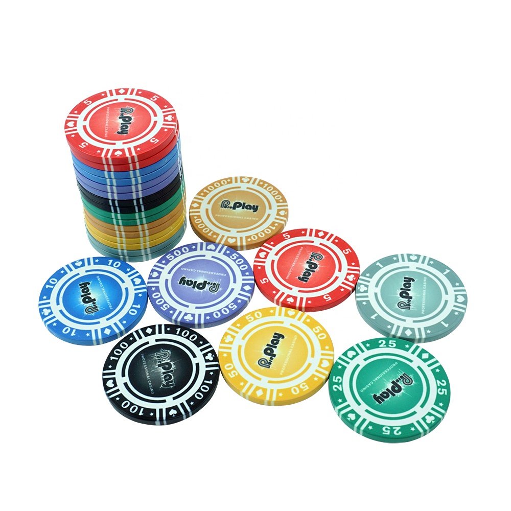Factory wholesale ceramic poker chips set 39mm 10g ept professional quality chip custom logo hot sale for casino game
