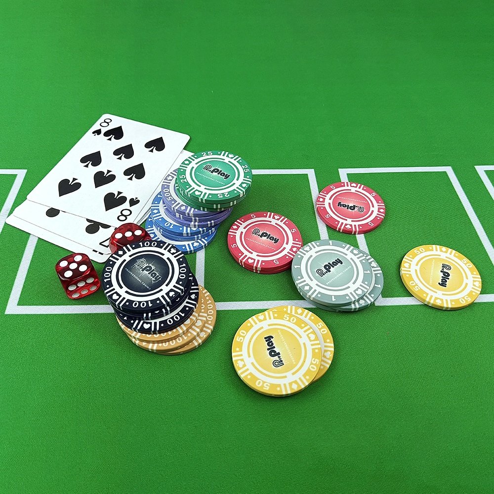 Factory wholesale ceramic poker chips set 39mm 10g ept professional quality chip custom logo hot sale for casino game