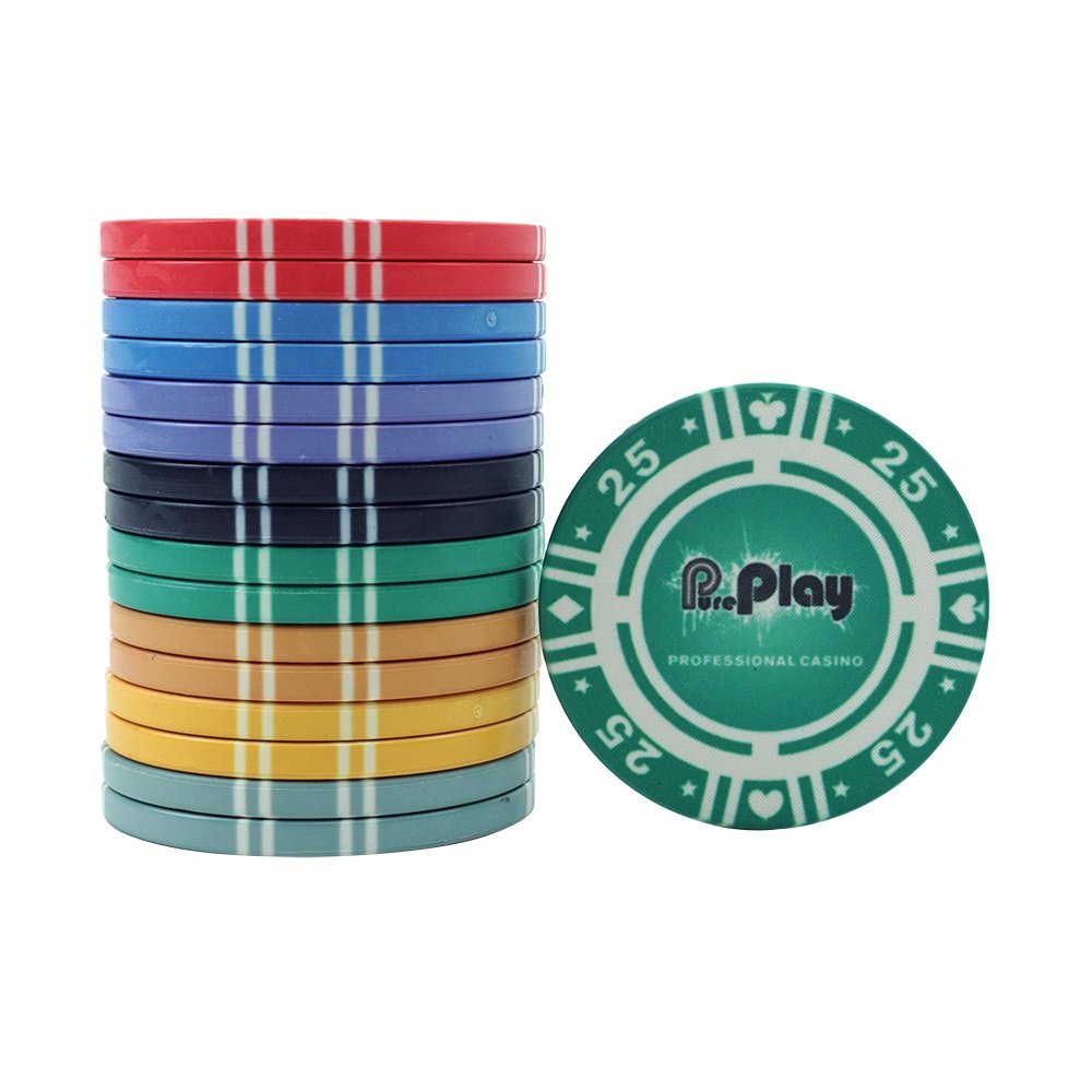 Factory wholesale ceramic poker chips set 39mm 10g ept professional quality chip custom logo hot sale for casino game
